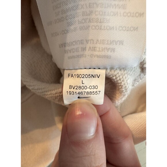 Nike Woman’s L Cross Stitch Logo Fleece Crewneck Sweater Cropped - Picture 3 of 6